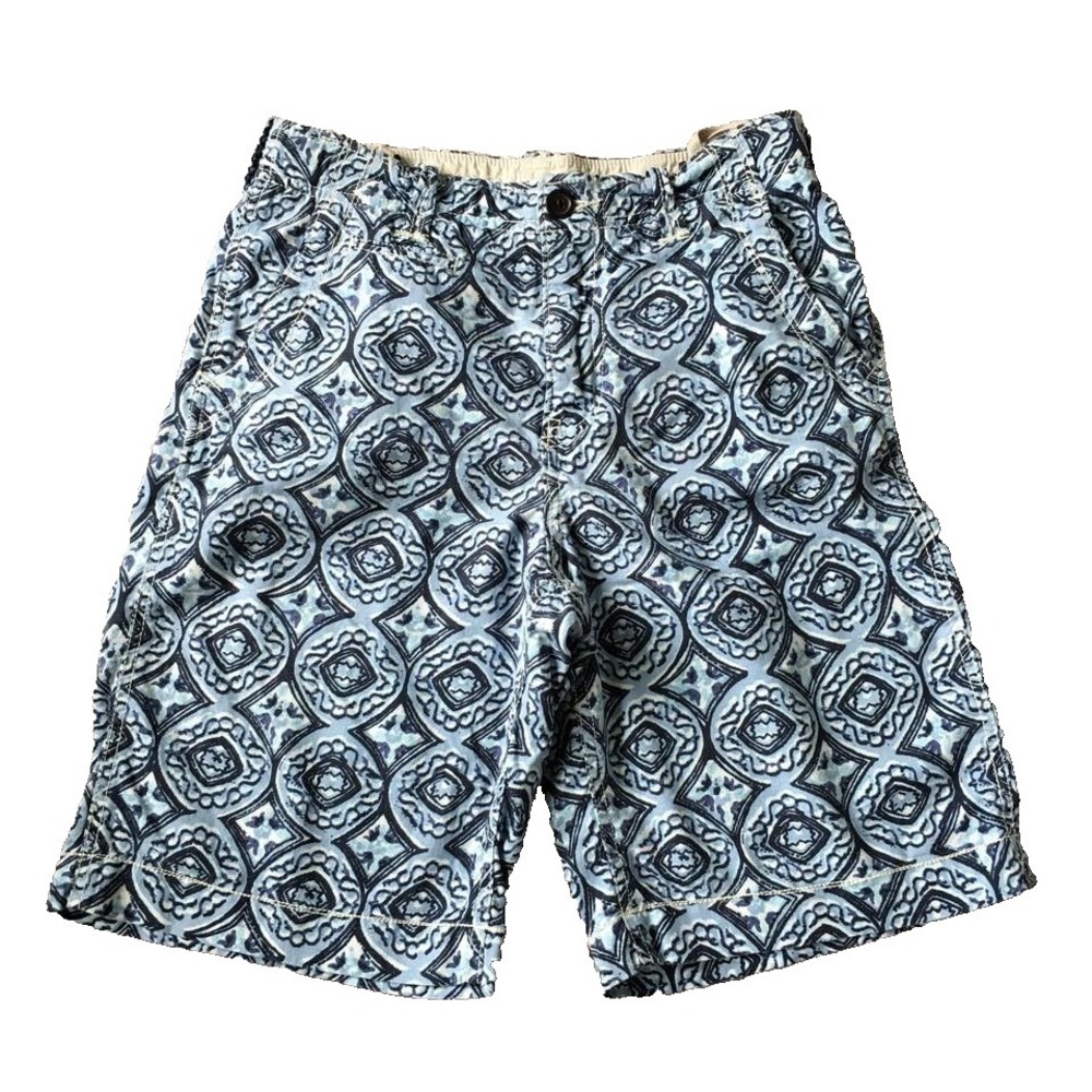 Gap Linen Shorts Boy 14 R Easter Y2K Blue White Beach Dock Spring Casual Preppy